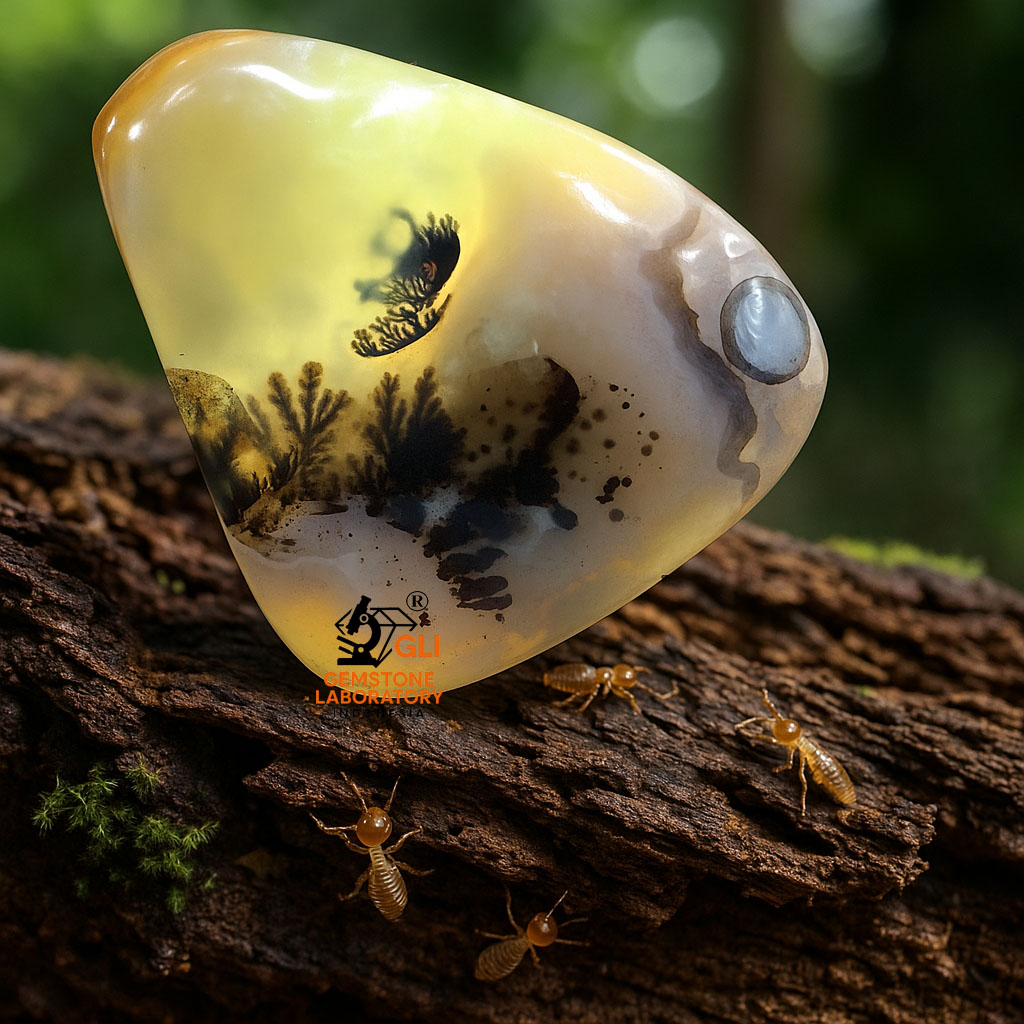 gli-lab-surabaya 🌿 Akik Dendritik – Lukisan Alam di Dalam Batu